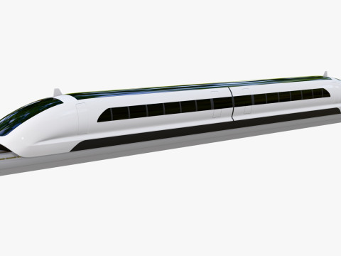 Treno ad alta velocità Maglev M1 Modello 3D