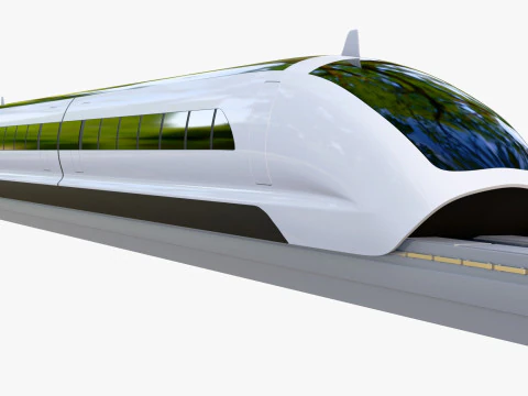 Maglev High Speed Train M1 3D Model
