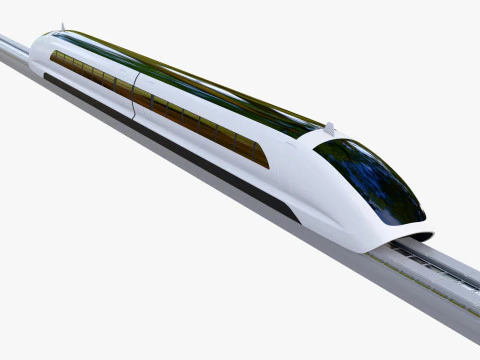Maglev High Speed Train M1 3D Model