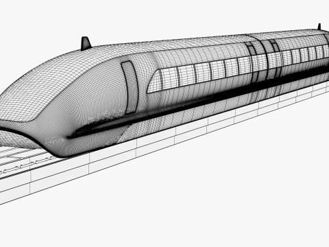 Maglev High Speed Train M1 3D Model