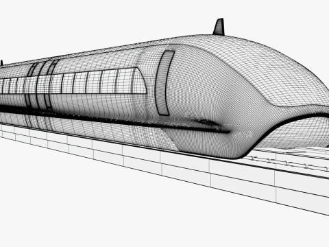 Maglev High Speed Train M1 3D Model