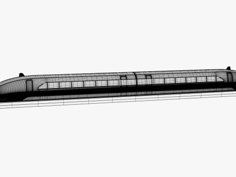 Maglev High Speed Train M1 3D Model
