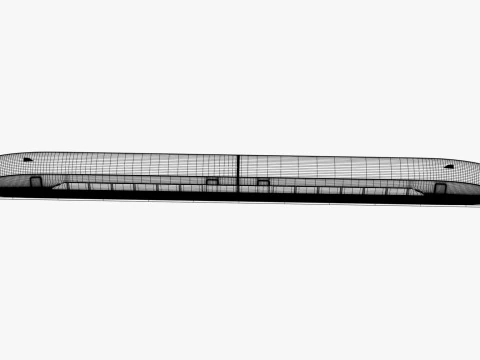 Maglev High Speed Train M1 3D Model