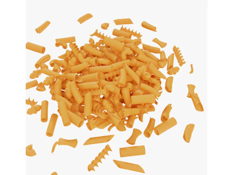 Pasta Shapes Assortment M1 3D Model