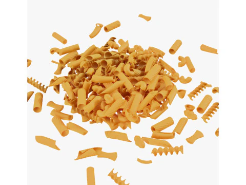 Pasta Shapes Assortment M1 3D Model