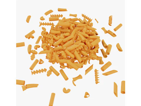 Pasta Shapes Assortment M1 3D Model