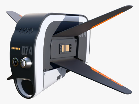 Drone di sorveglianza fantascientifico 074 M1 Modello 3D