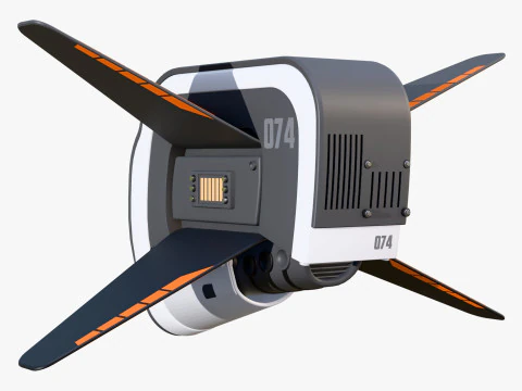 Sci-Fi Surveillance Drone 074 M1 3D Model