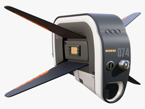 Sci-Fi Surveillance Drone 074 M1 3D Model