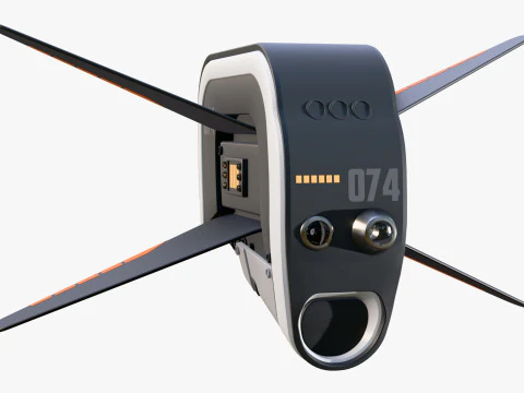 Sci-Fi Surveillance Drone 074 M1 3D Model