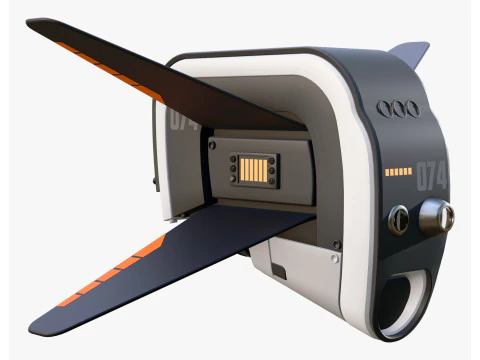 Sci-Fi Surveillance Drone 074 M1 3D Model