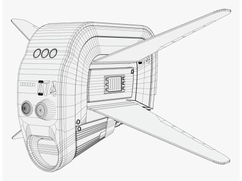 Sci-Fi Surveillance Drone 074 M1 3D Model