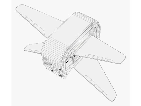 Sci-Fi Surveillance Drone 074 M1 3D Model