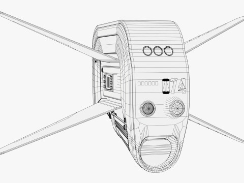 SF 監視ドローン 074 M1 3Dモデル