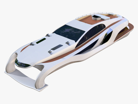 High-Speed Luxury Yacht M1 3D Model