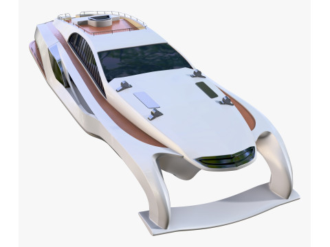 Высокоскоростная яхта класса люкс М1 3D Модель