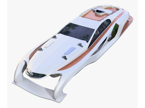 Высокоскоростная яхта класса люкс М1 3D Модель