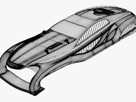 Высокоскоростная яхта класса люкс М1 3D Модель