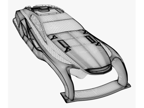 Высокоскоростная яхта класса люкс М1 3D Модель