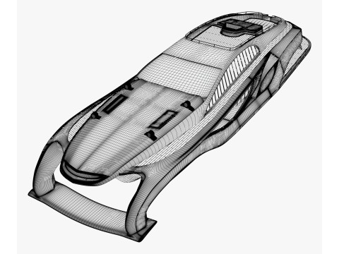 Высокоскоростная яхта класса люкс М1 3D Модель