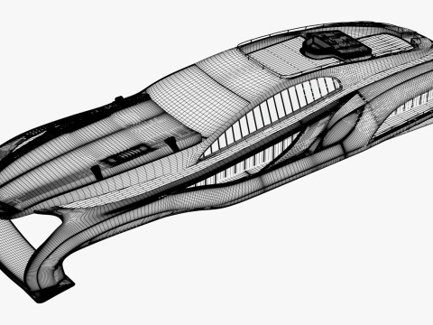 Высокоскоростная яхта класса люкс М1 3D Модель