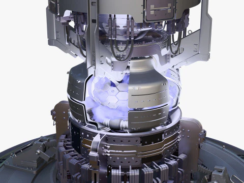 Generatore di nuclei di potenza di fusione fantascientifica M1 Modello 3D