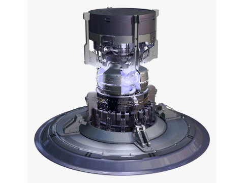 Generatore di nuclei di potenza di fusione fantascientifica M1 Modello 3D