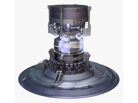 Generatore di nuclei di potenza di fusione fantascientifica M1 Modello 3D