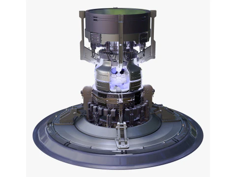 Generatore di nuclei di potenza di fusione fantascientifica M1 Modello 3D