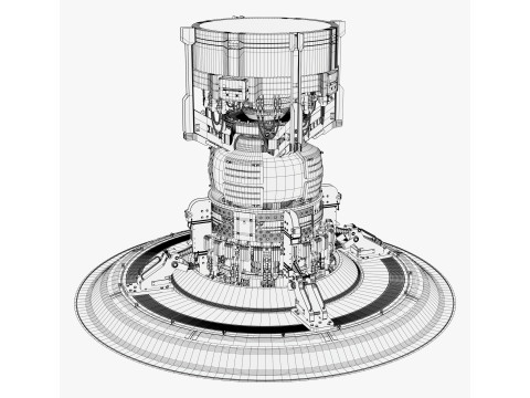 공상 과학 융합 동력 코어 생성기 M1 3D 모델
