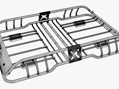 Uniwersalny bagażnik dachowy terenowy M1 Model 3D