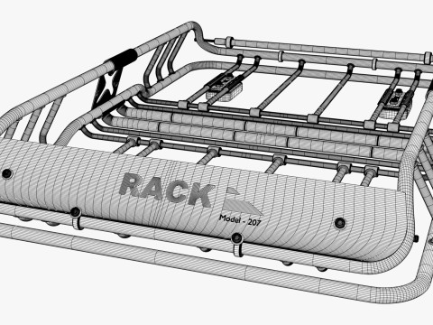 Uniwersalny bagażnik dachowy terenowy M1 Model 3D