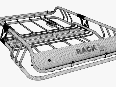 Uniwersalny bagażnik dachowy terenowy M1 Model 3D