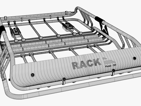 Uniwersalny bagażnik dachowy terenowy M1 Model 3D