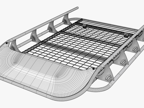 Portapacchi universale fuoristrada M2 Modello 3D
