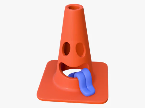 만화 낭비 트래픽 콘 M1 3D 모델