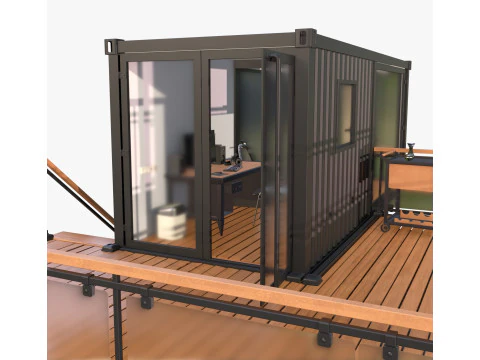 Moderna casa container modulare a 2 piani M1 Modello 3D