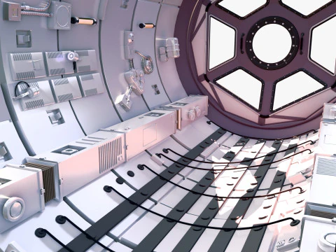 Sci-Fi Space Station Observation Deck M1 3D Model