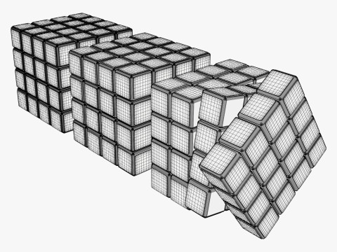 Rubiks Cube World Map M1 3D Model