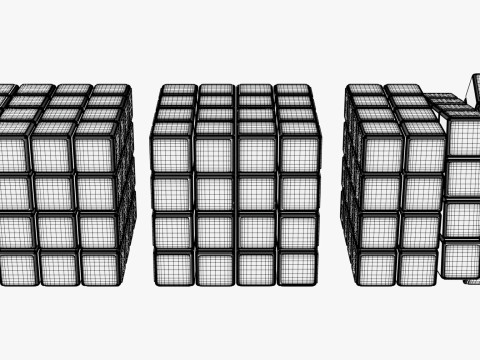 Rubiks Cube World Map M1 3D Model