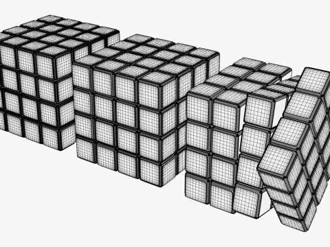 Rubiks Cube World Map M1 3D Model