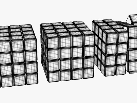 Rubiks Cube World Map M1 3D Model