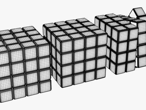 Rubiks Cube World Map M1 3D Model
