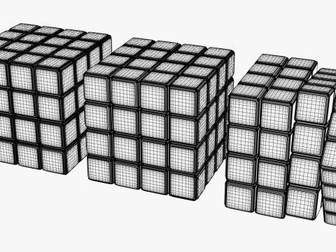 Rubiks Cube World Map M1 3D Model