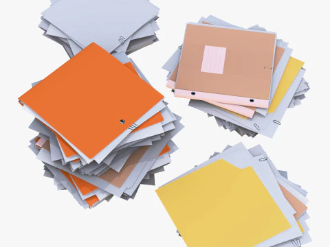 Set pile di scartoffie per ufficio M1 Modello 3D