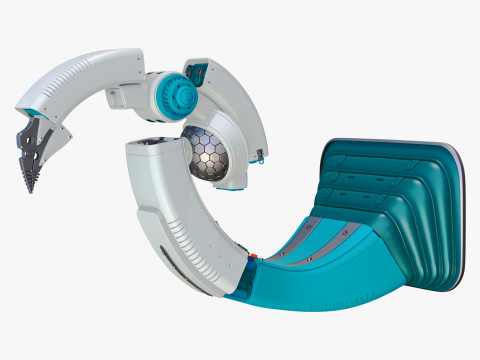 SciFi Medical Roboterarm-Manipulator M1 3D Modell