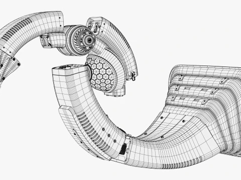 Manipolatore del braccio robotico medico SciFi M1 Modello 3D