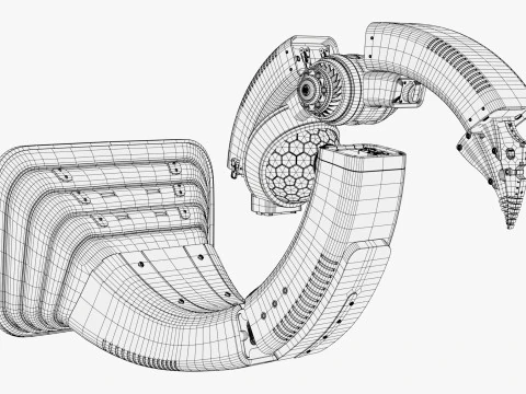 Manipolatore del braccio robotico medico SciFi M1 Modello 3D