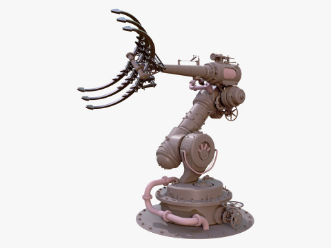 Механический коготь в стиле стимпанк M1 3D Модель