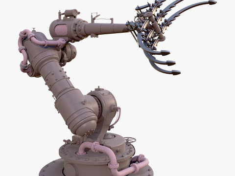 Steampunk mechanische klauwarm M1 3D Model